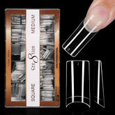 Cre8tion Special Shape Tip Square Clear - Medium