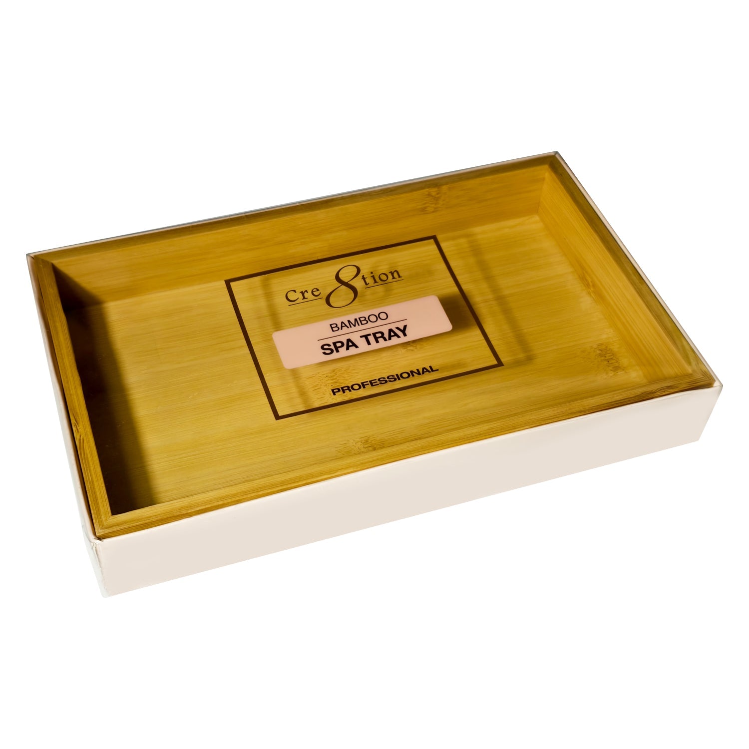 Cre8tion Plain Bamboo Spa Tray