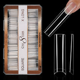Cre8tion Special Shape Tip Square Clear - Extra Long
