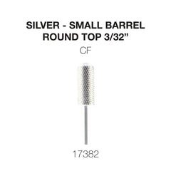 Cre8tion Silver Carbide- Small Barrel-Round Top- 3/32"