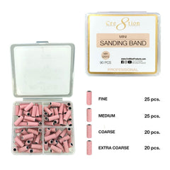 Cre8tion Mini Pink Sanding Band Mixed Size 90 pcs./box