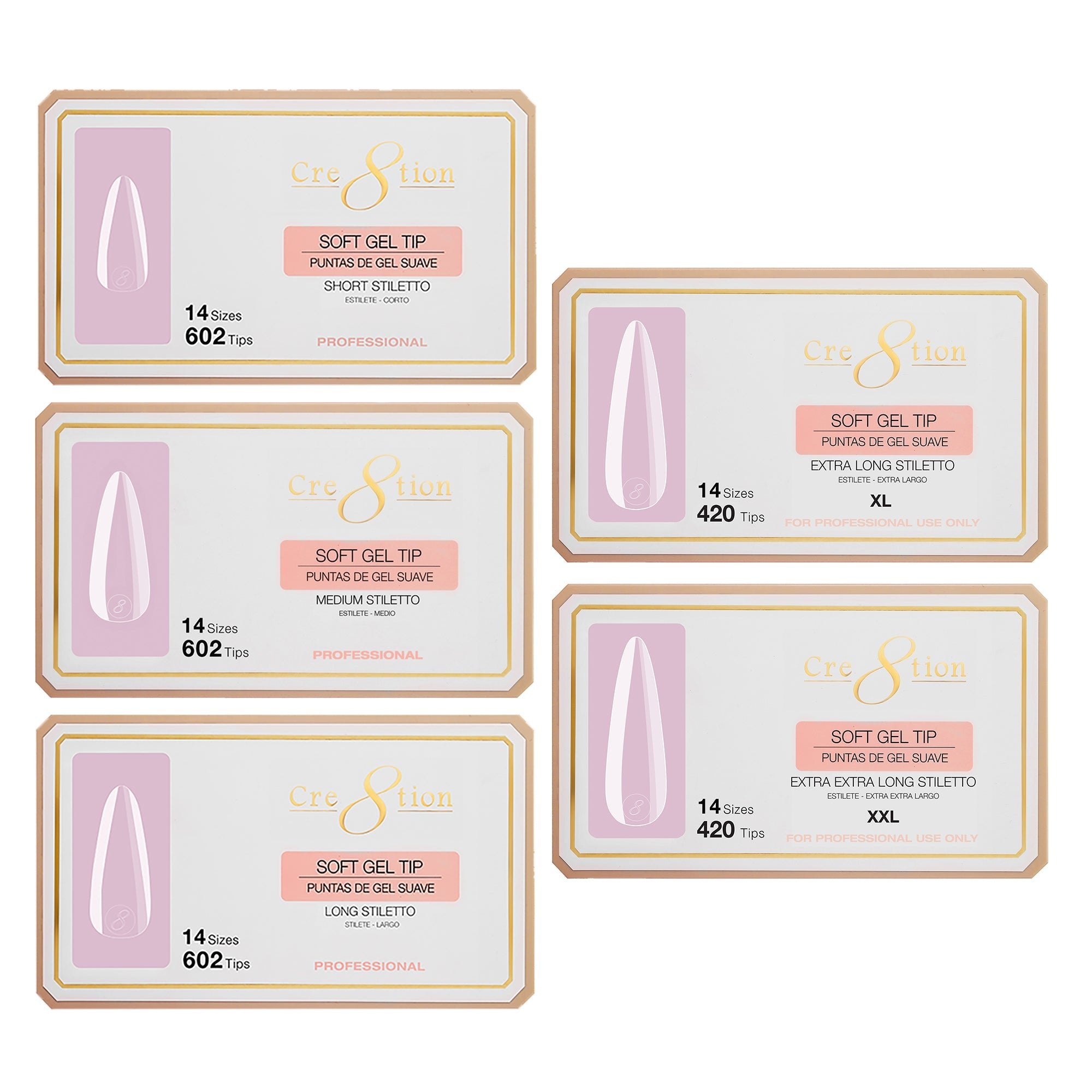 Cre8tion Soft Gel Tip - STILETTO