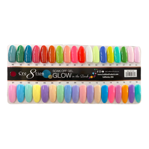 Cre8tion Color Chart - Glow in the Dark 36 colors