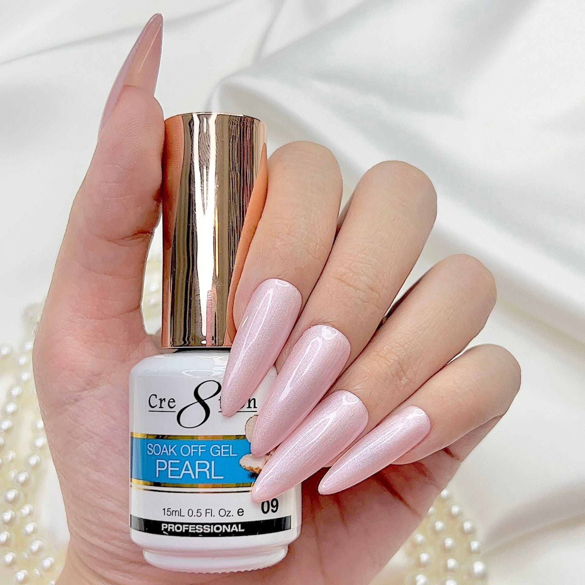 Cre8tion Pearl Gel 0.5oz - Full Set 18 colors w/ 1 Color Chart