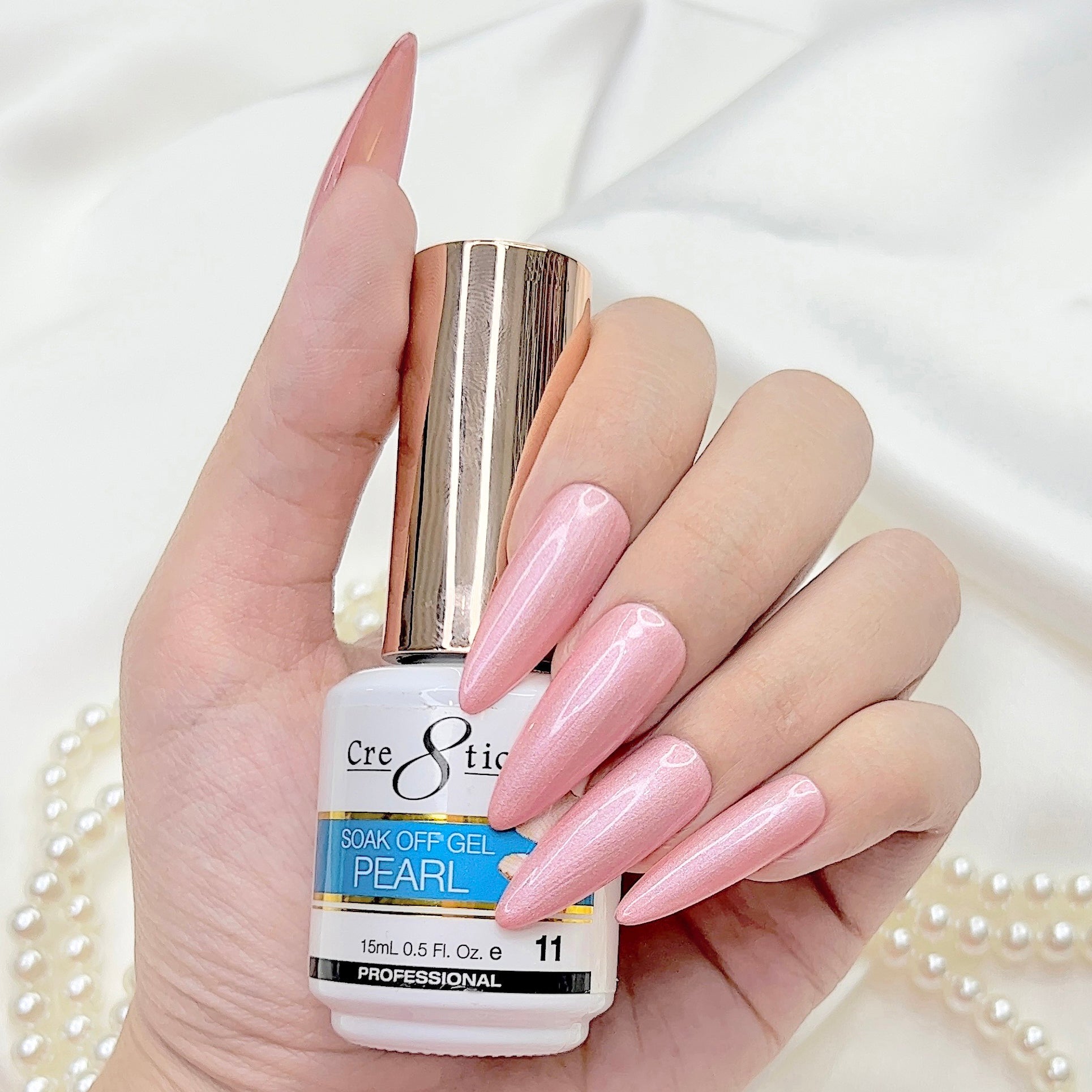 Cre8tion Pearl Gel 0.5oz - Full Set 18 colors w/ 1 Color Chart