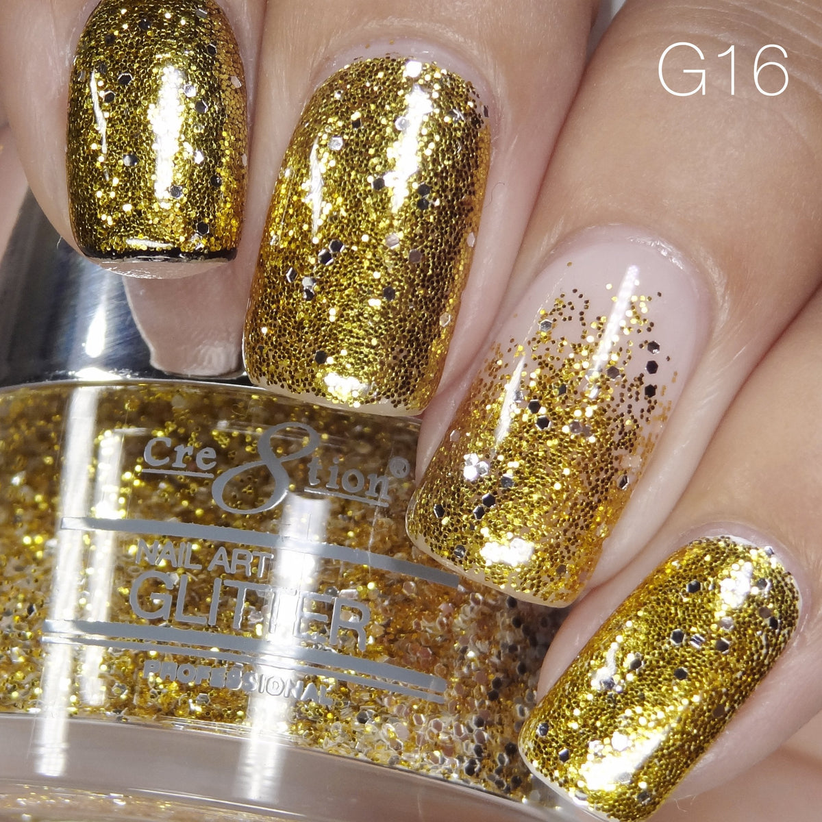 Cre8tion Nail Art Glitter 1oz 30g 16
