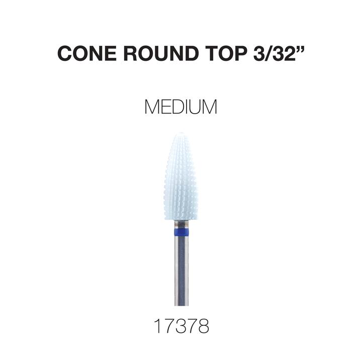 Cre8tion CERAMIC Cone Round Top Nail Filing Bit 3/32"