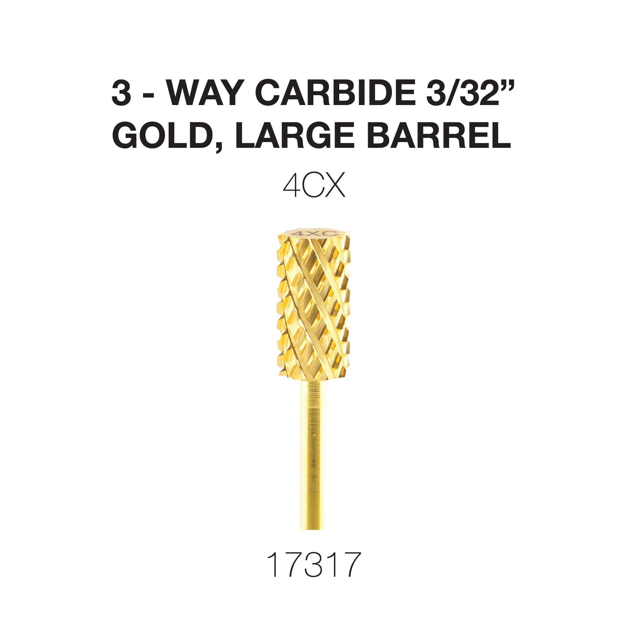 Cre8tion 3-Way Carbide Gold, Large Barrel 3/32"