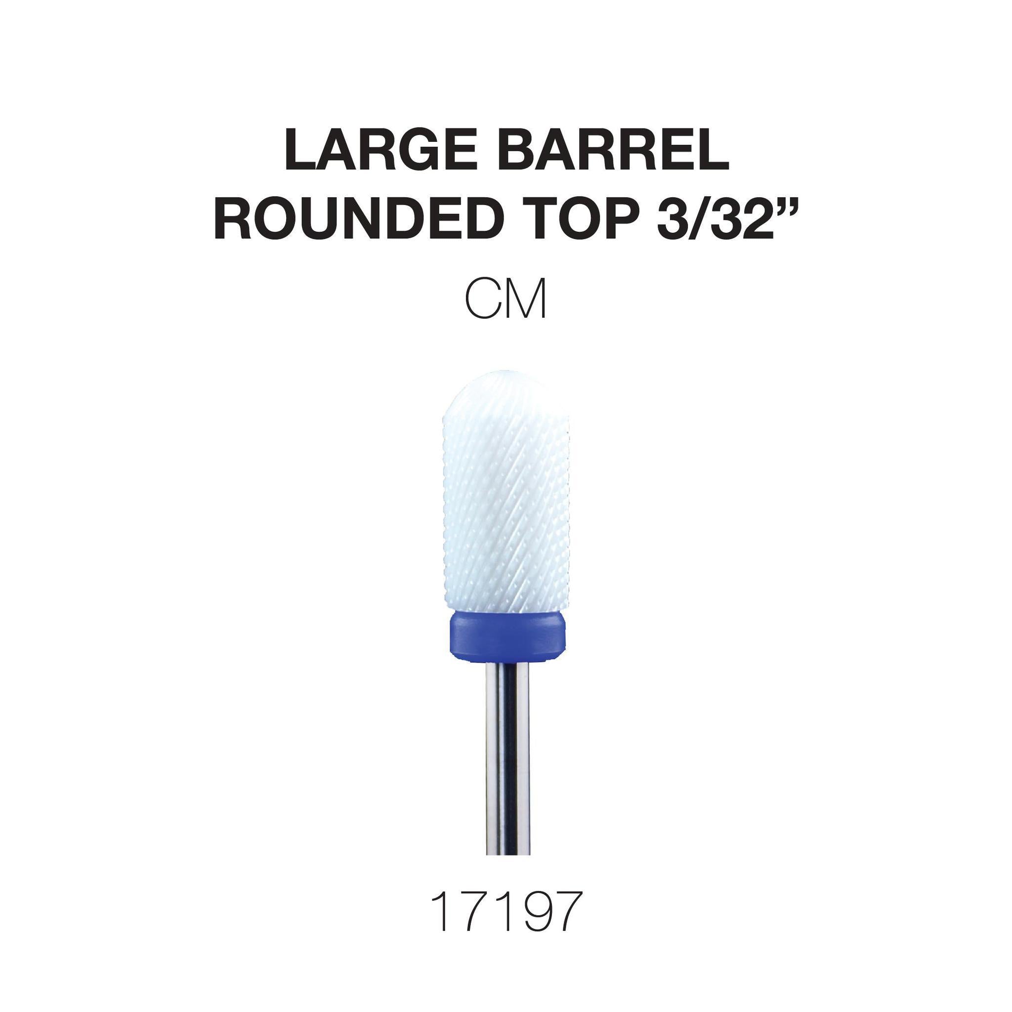 Cre8tion Ceramic Large Barrel - Rounded Top 3/32"