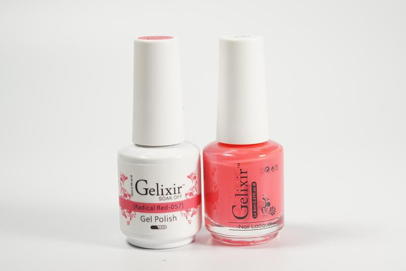 Gelixir Nail Polish Gel & Matching Lacquer Radical Red 1 PK #057