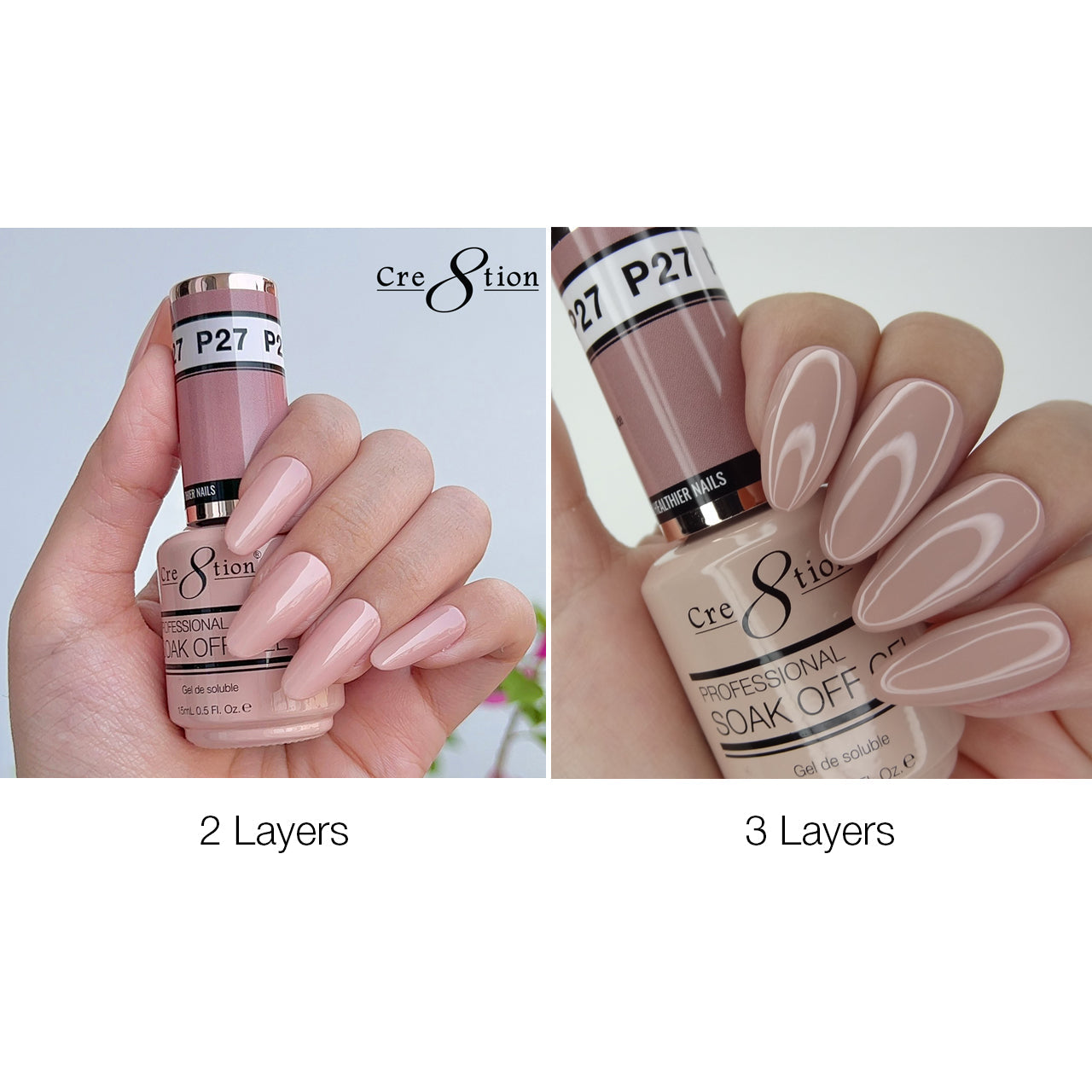 Cre8tion Gel - French Collection 0.5oz - P27 Pink