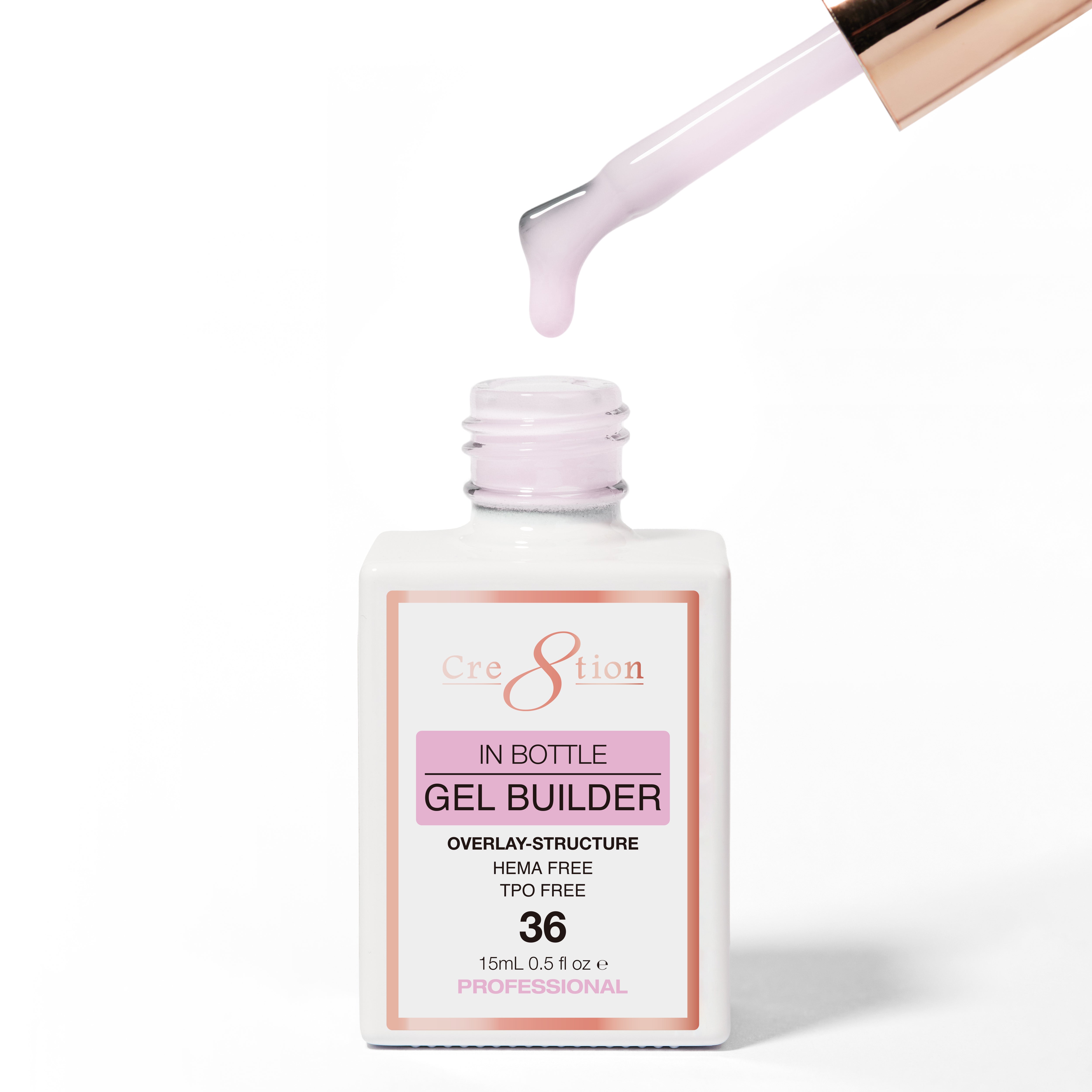 Cre8tion Gel Collection - Overlay/ Brush on Builder 0.5oz 36 Pink Velvet Cloudscape