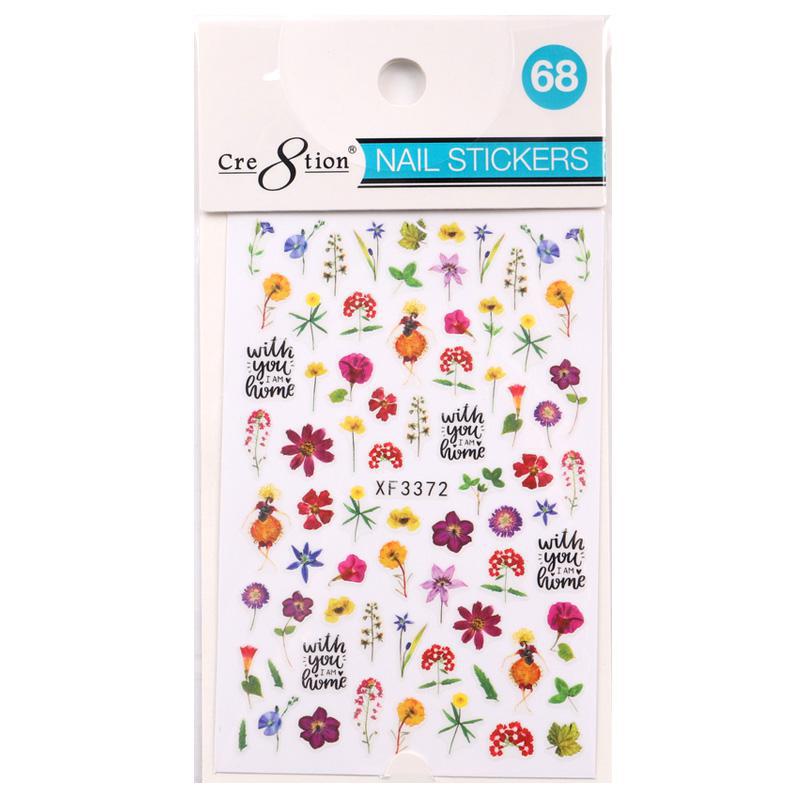 Cre8tion Nail Art Sticker Flower (26 Styles)