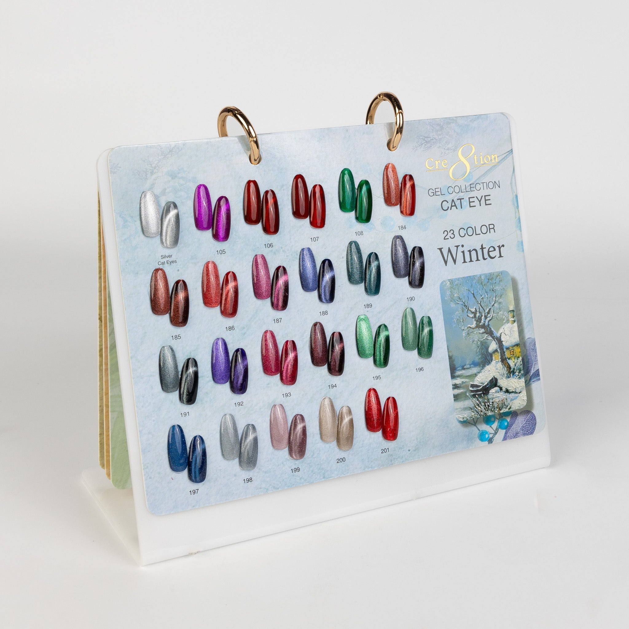 Cre8tion Cat Eye Gel 0.5oz - Four season Set 81 Colors w/ 1 Color Display Free