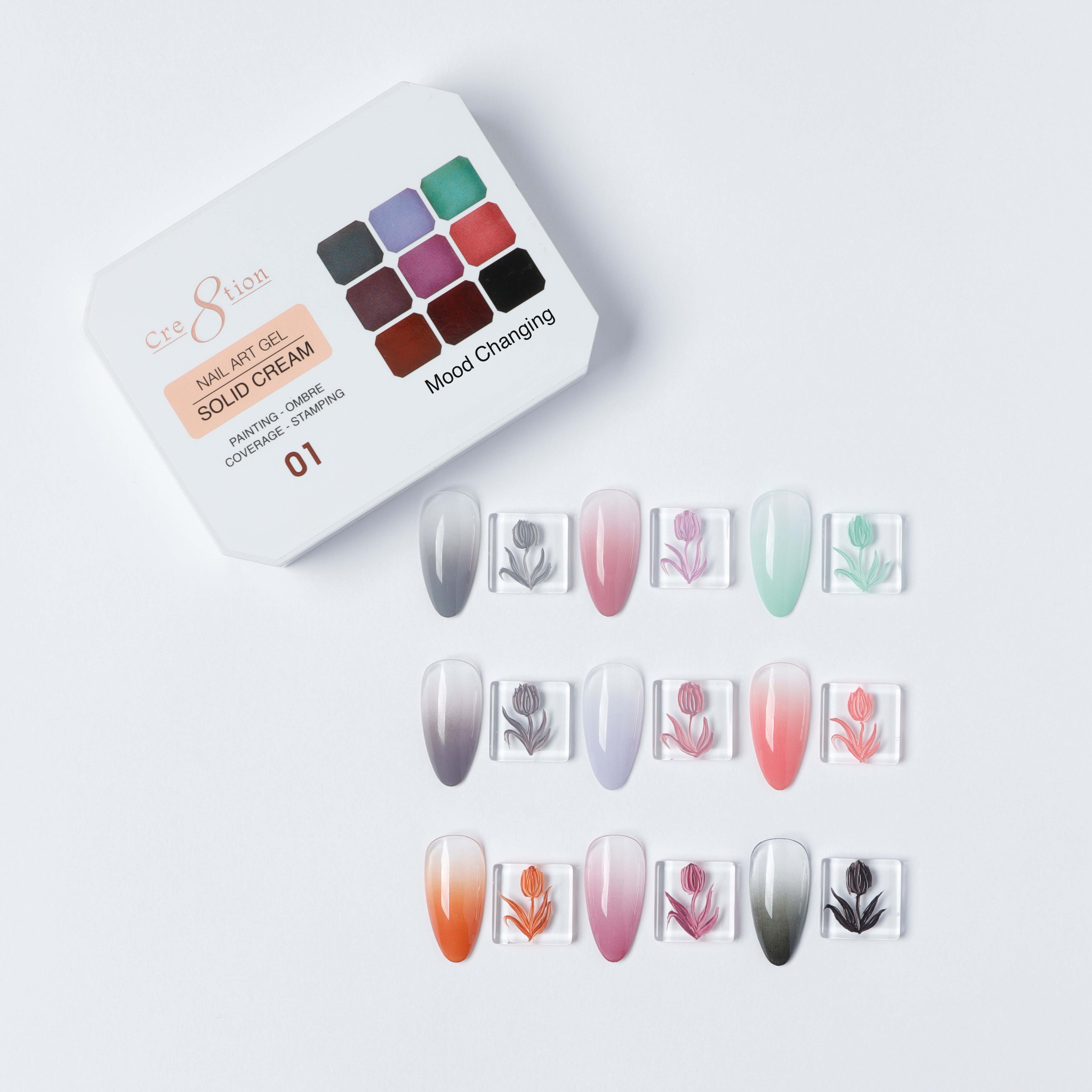 Cre8tion Nail Art Gel - Solid Cream - 01 Mood Changing