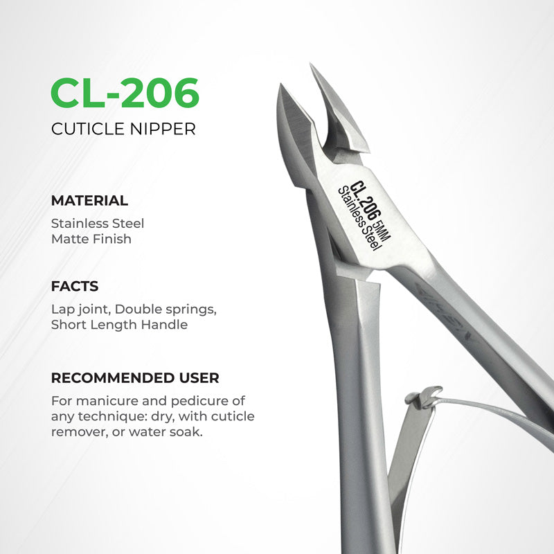 NGHIA EXPORT Professional Cuticle Nipper - CL-206 (Stainless Steel)