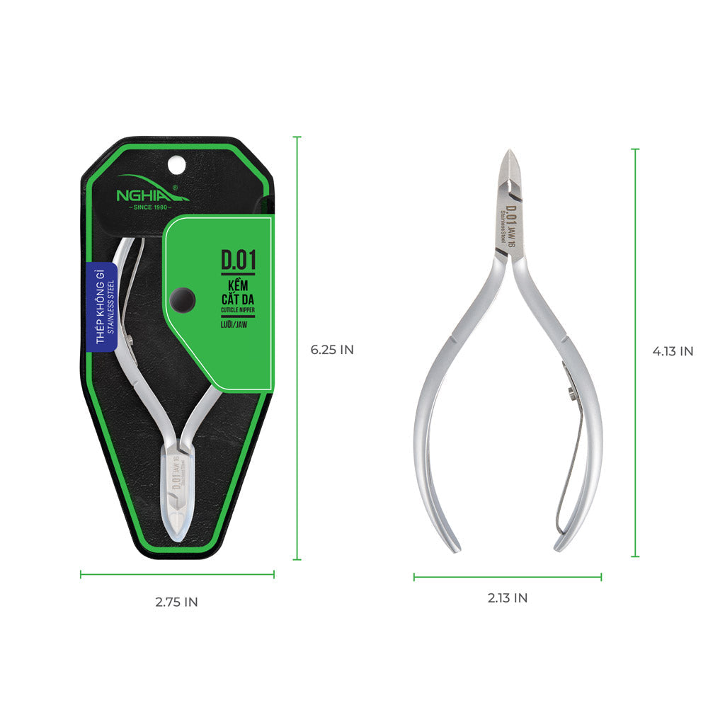 NGHIA Cuticle Nipper - D-01 (Stainless Steel)