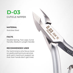 NGHIA Cuticle Nipper - D-03 (Stainless Steel)