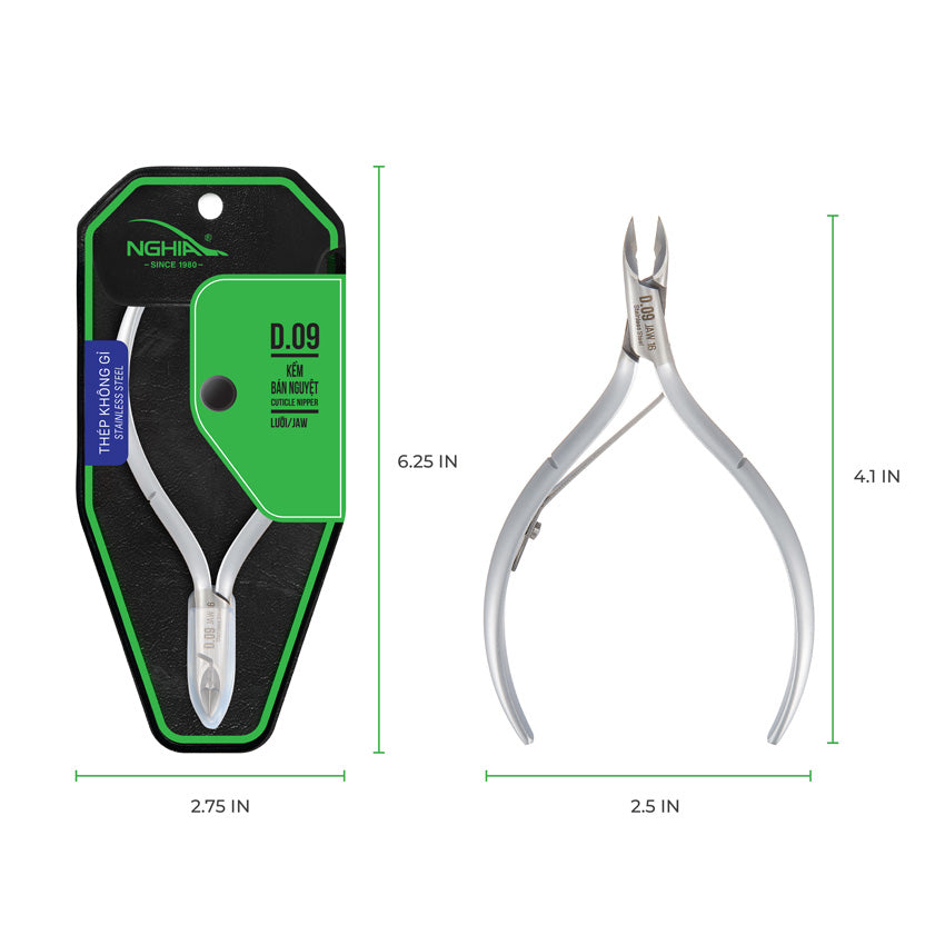 Cuticle Nipper - D-09 (Stainless Steel)