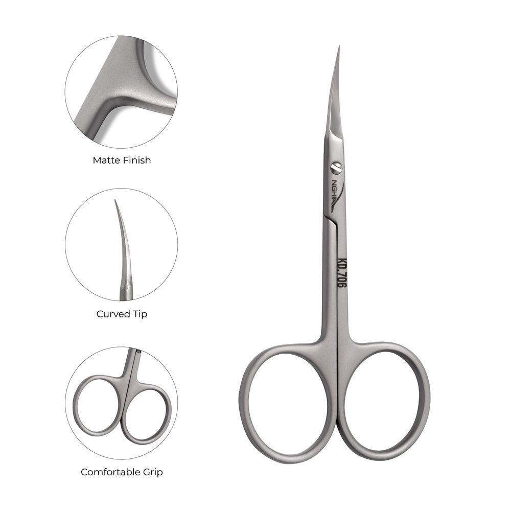 NGHIA EXPORT Cuticle Scissors - KD-706 (Stainless Steel)