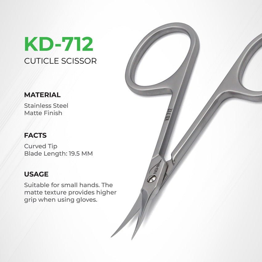 NGHIA EXPORT Cuticle Scissors - KD-712 (Stainless Steel)