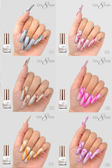 Cre8tion Marble Effect 0.5oz - Full Set 18 colors w/ 3 Top Diamond 0.5oz & 1 set Color Chart