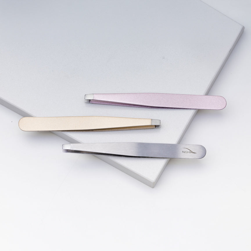 NGHIA Straight Blades Tweezer - N-404 (Stainless Steel)