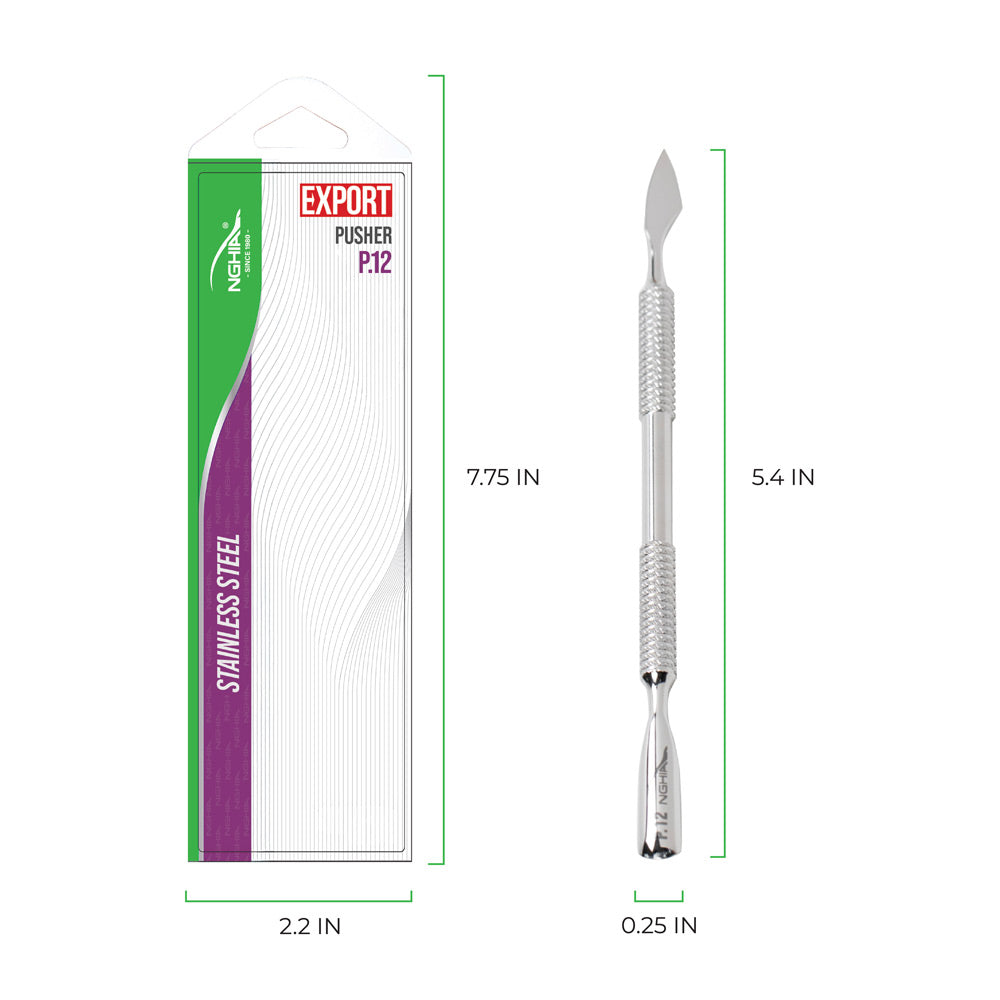 NGHIA EXPORT Cuticle Pusher - P-12 (Stainless Steel)