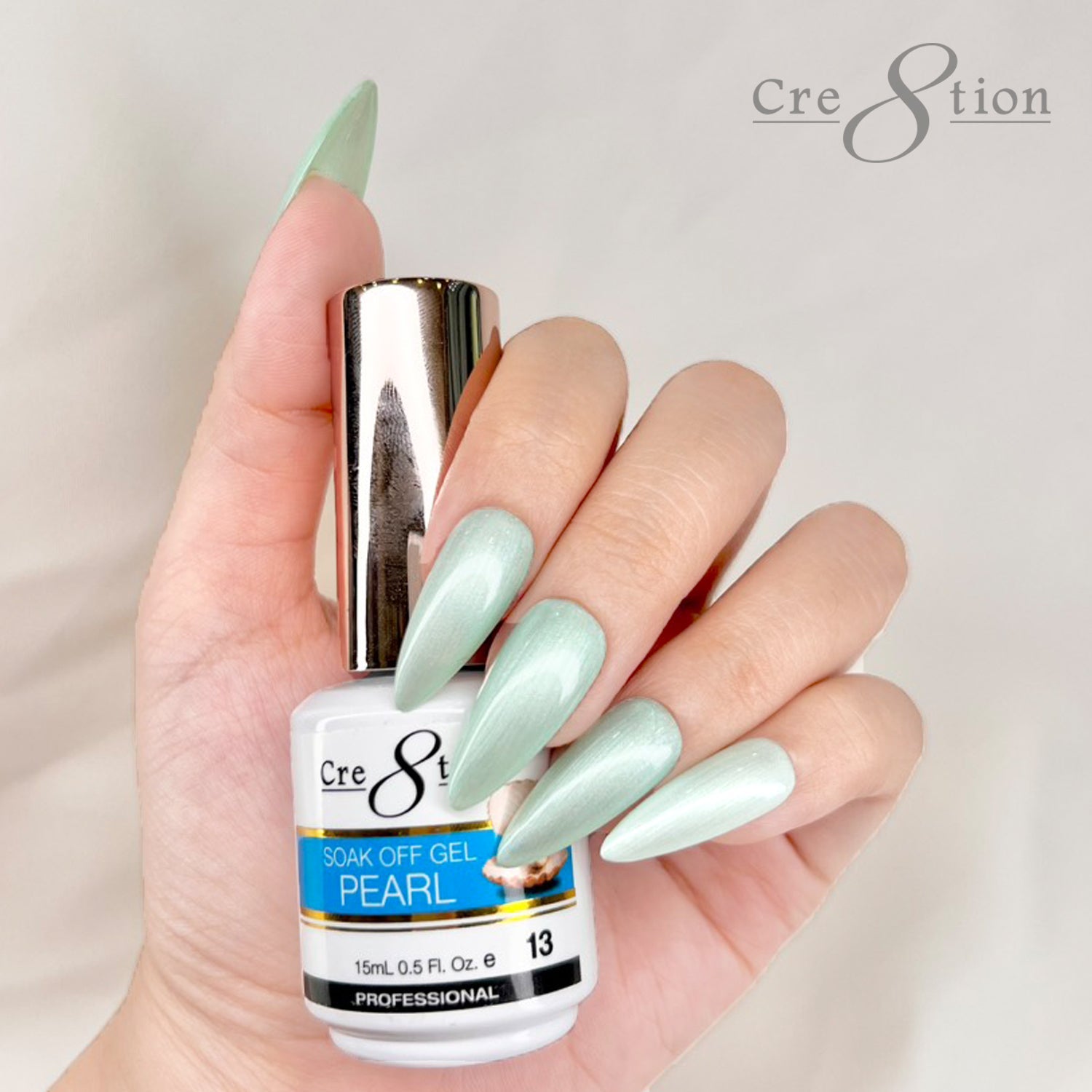 Cre8tion Pearl Gel 0.5oz - Full Set 18 colors w/ 1 Color Chart