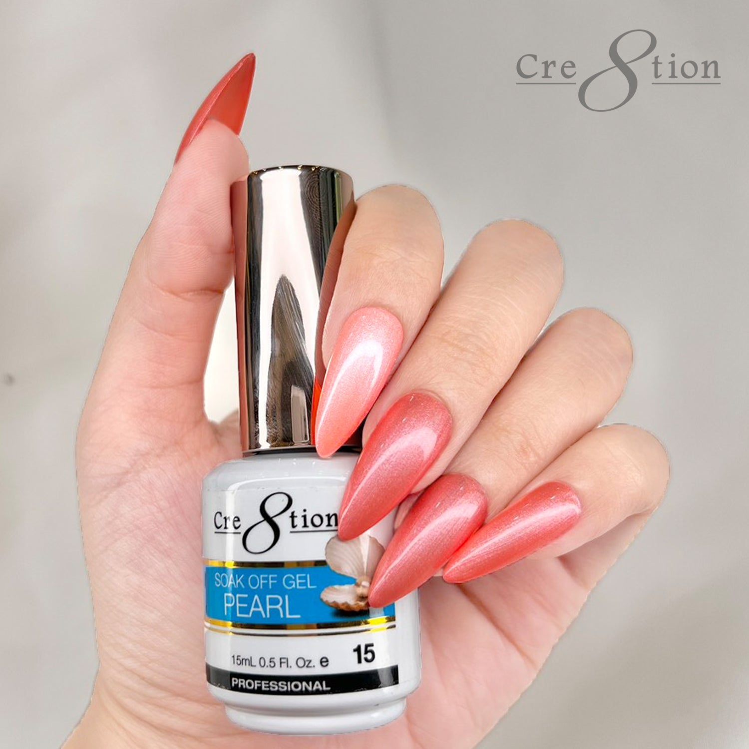 Cre8tion Pearl Gel 0.5oz - Full Set 18 colors w/ 1 Color Chart