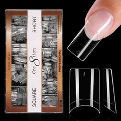 Cre8tion Special Shape Tip Square Clear - Short