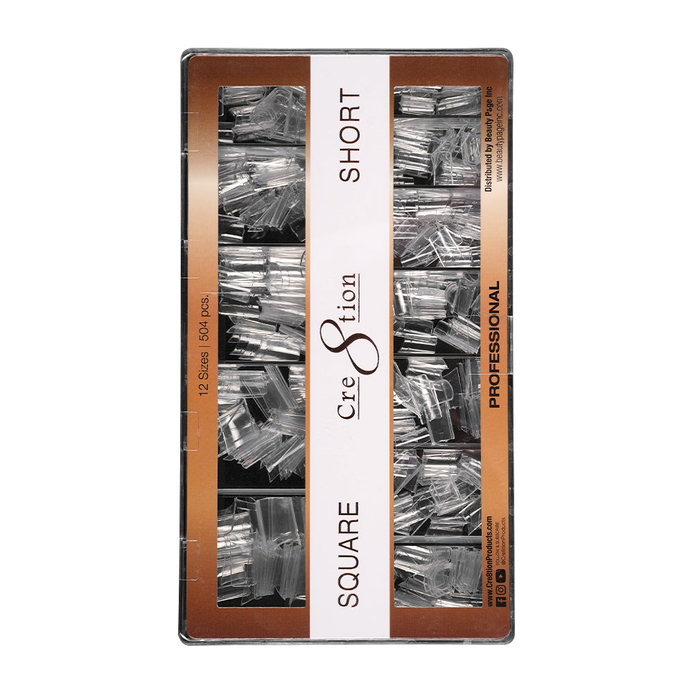 Cre8tion Special Shape Tip Square Clear - Short