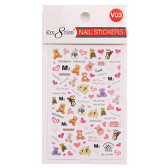 Cre8tion Nail Art Sticker Valentine (12 Styles)