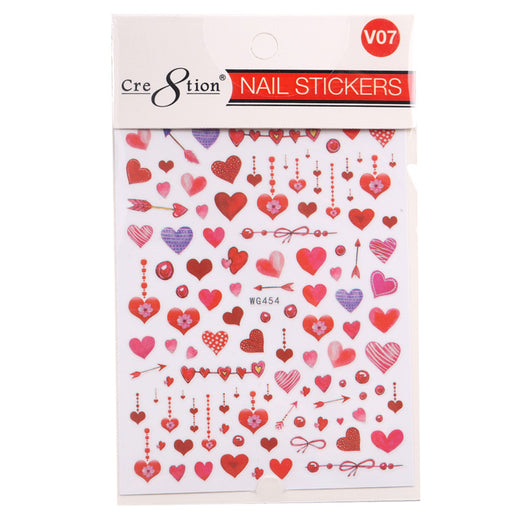 Cre8tion Nail Art Sticker Valentine (12 Styles)