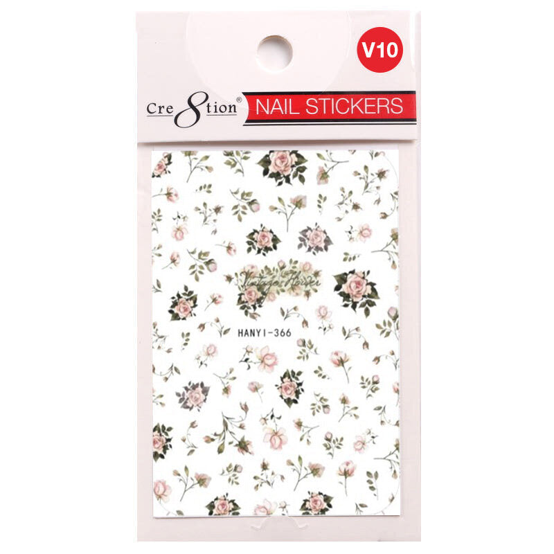 Cre8tion Nail Art Sticker Valentine (12 Styles)