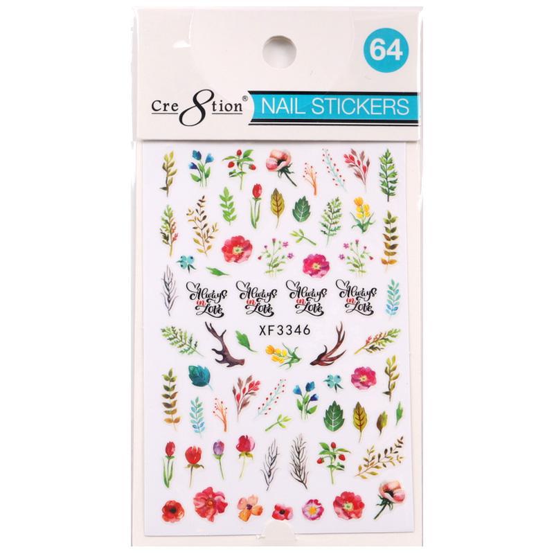 Cre8tion Nail Art Sticker Flower (26 Styles)