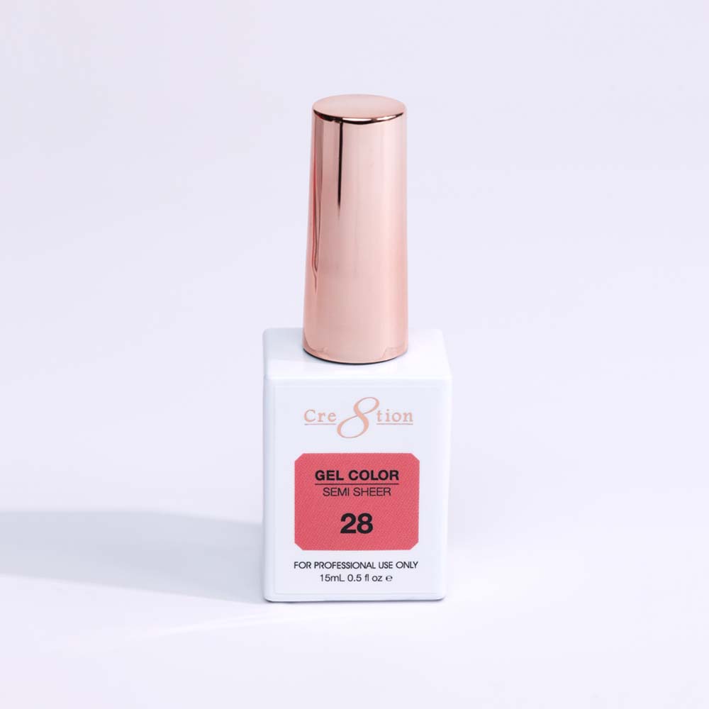 Cre8tion Hema Free Semi-Sheer Collection 0.5oz -  Coral Series