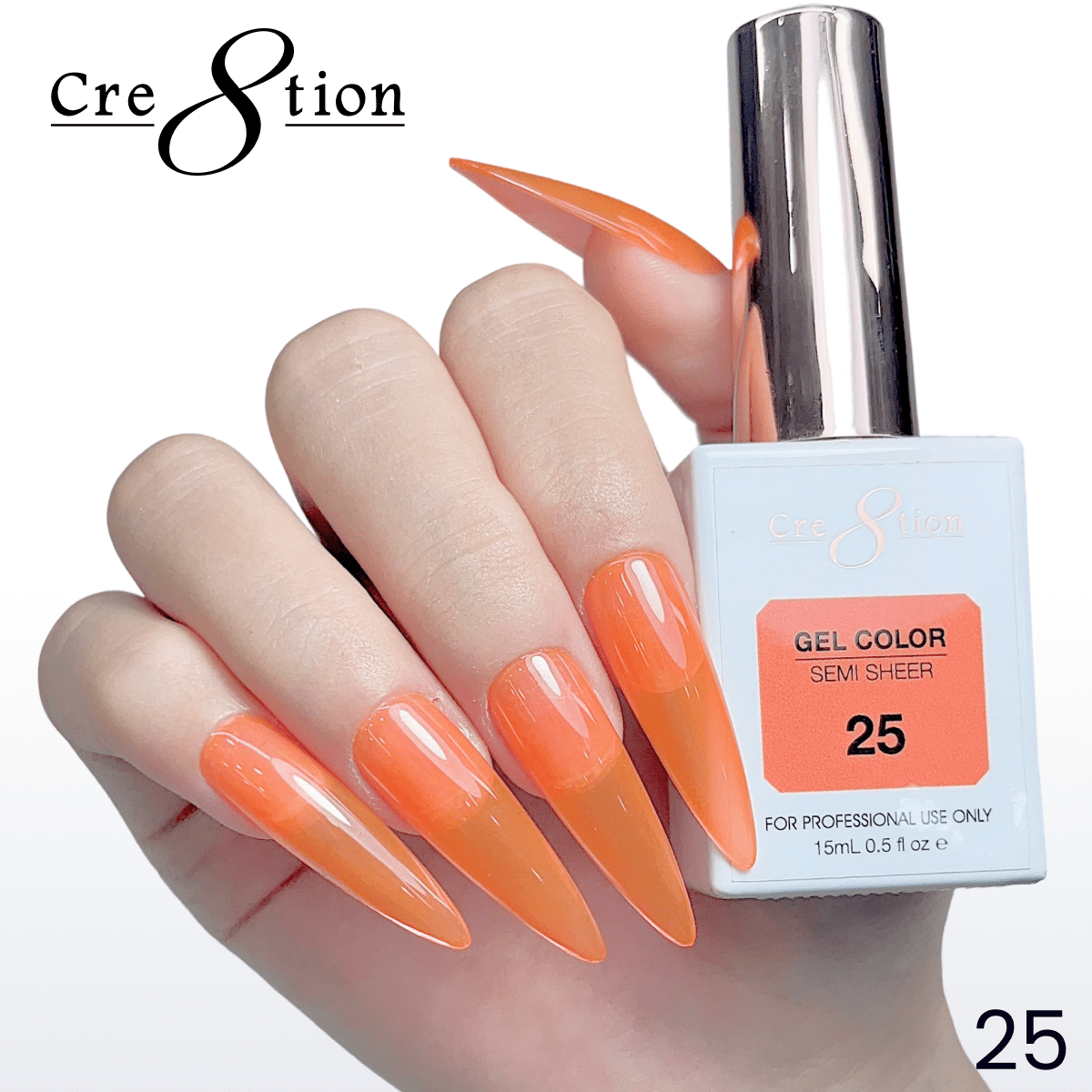 Cre8tion Hema Free Semi-Sheer Collection 0.5oz -  Coral Series