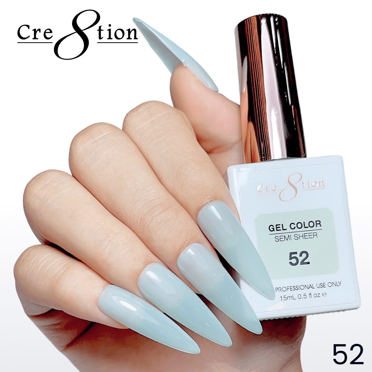Cre8tion Hema Free Semi-Sheer Collection 0.5oz - Mint Sky Series