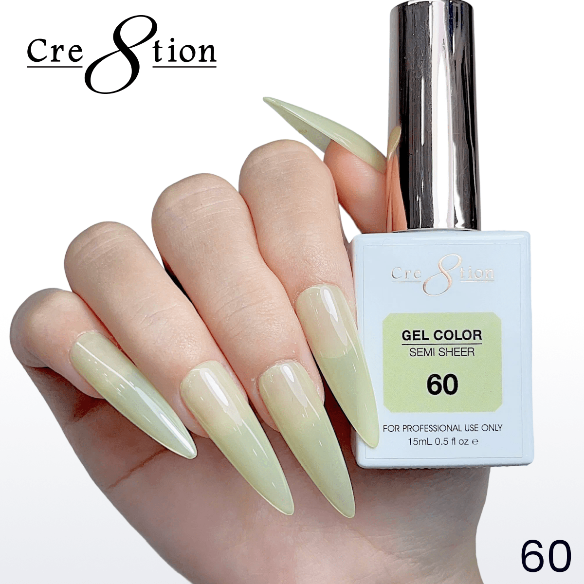 Cre8tion Hema Free Semi-Sheer Collection 0.5oz - Mint Sky Series