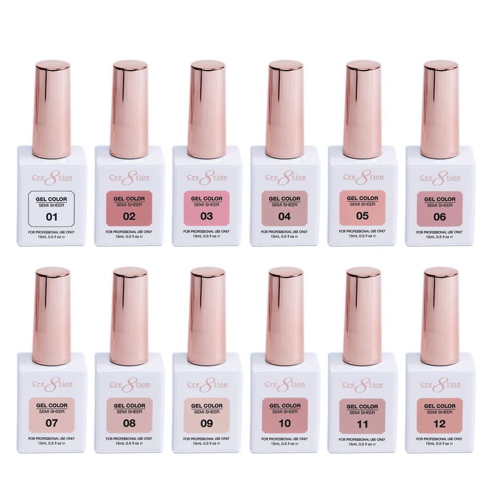 Cre8tion Hema Free Semi-Sheer Collection 0.5oz - 72 Color Kit