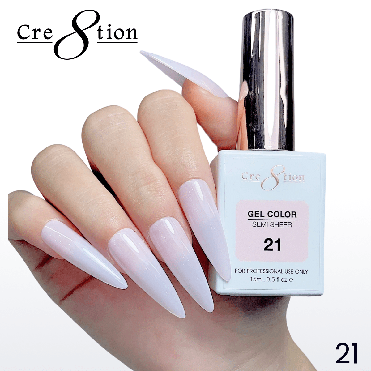 Cre8tion Hema Free Semi-Sheer Collection 0.5oz - Pink Series
