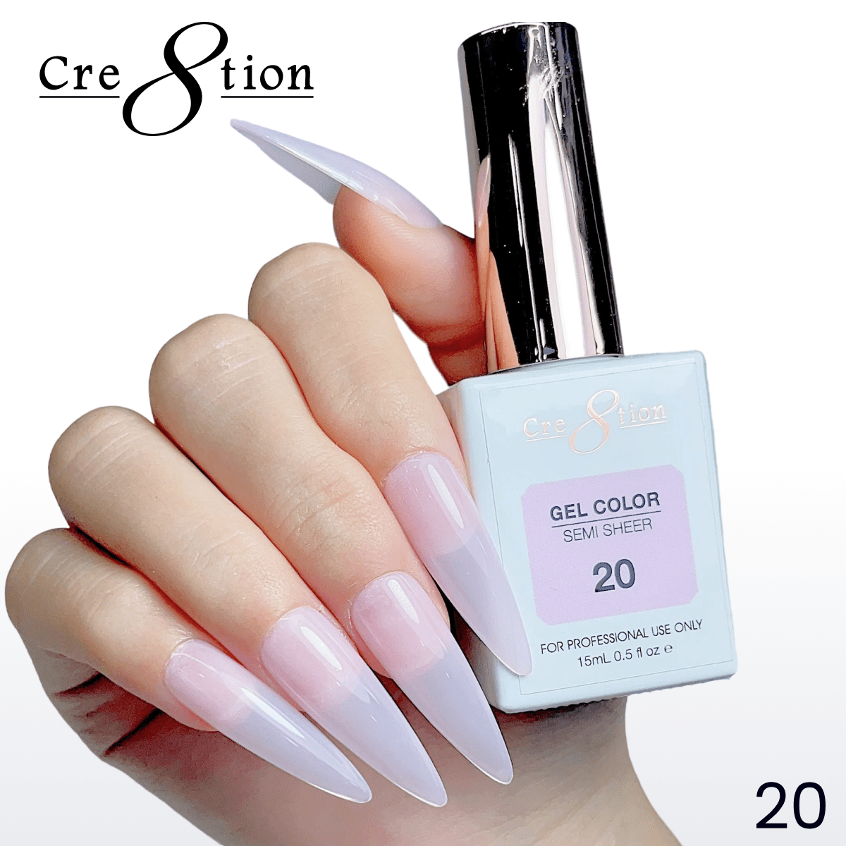 Cre8tion Hema Free Semi-Sheer Collection 0.5oz - Pink Series