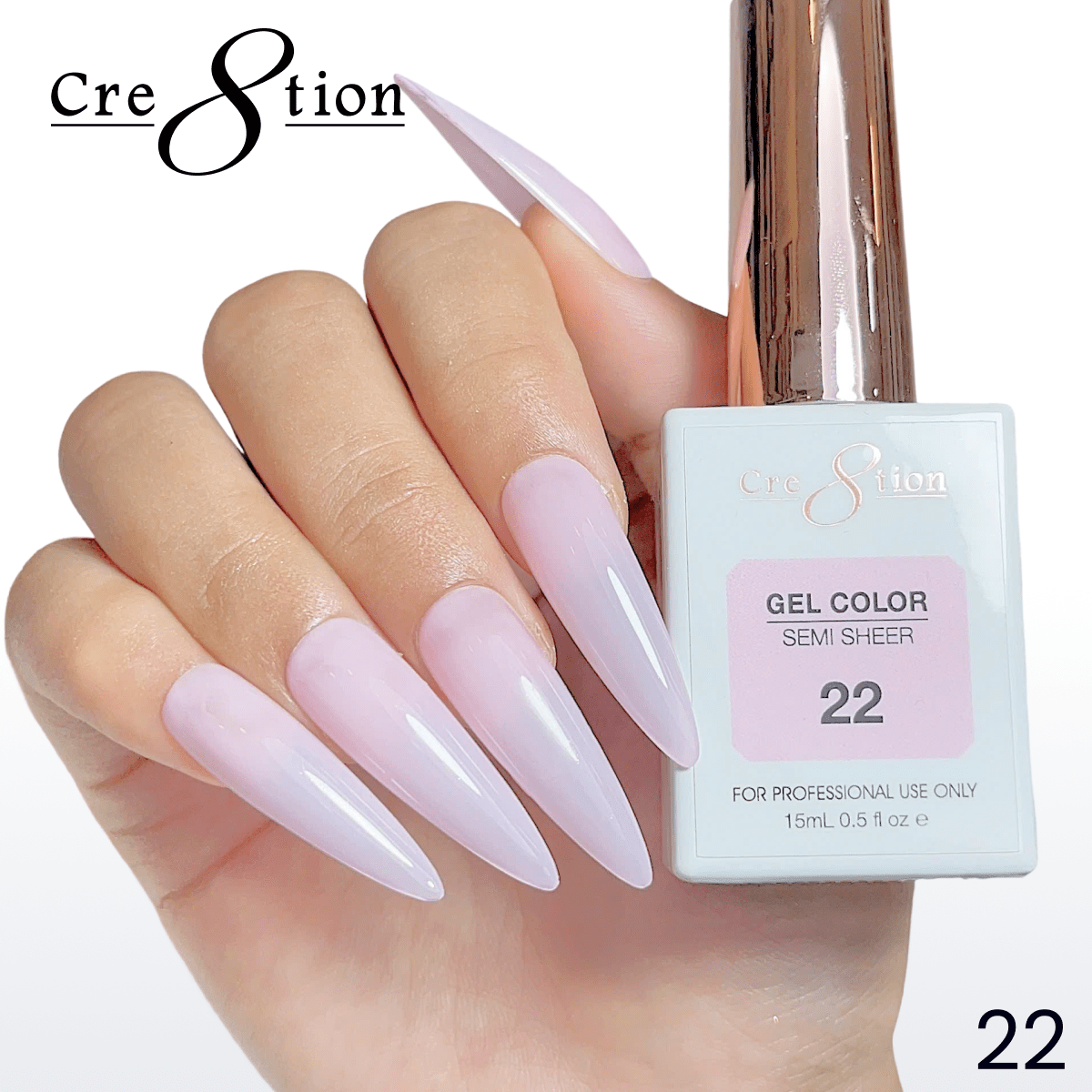Cre8tion Hema Free Semi-Sheer Collection 0.5oz - Pink Series