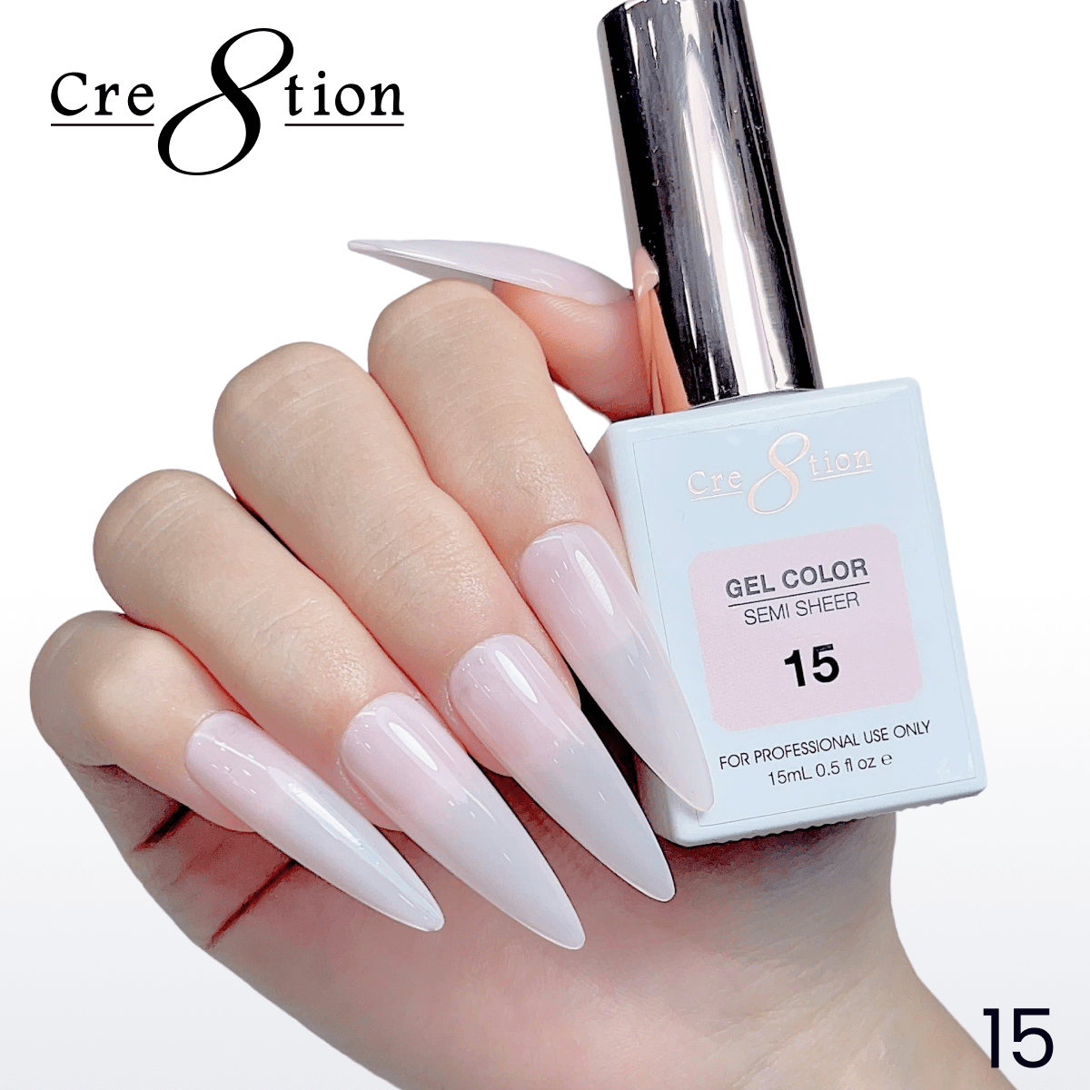 Cre8tion Hema Free Semi-Sheer Collection 0.5oz - Pink Series