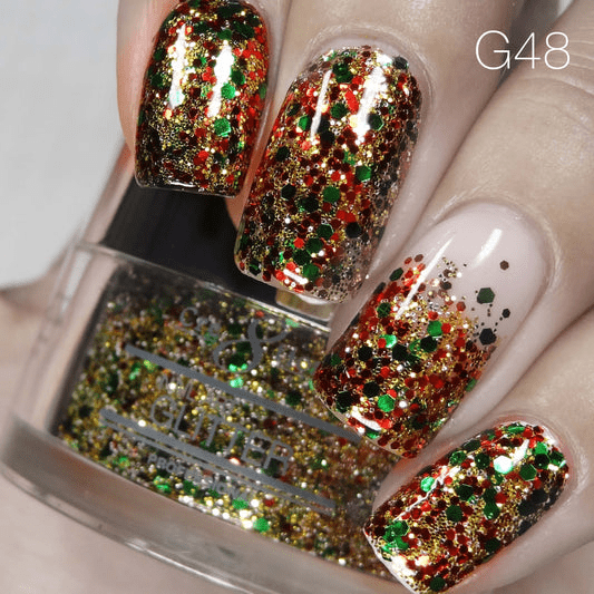Cre8tion Nail Art Glitter 0.5oz - TIS THE SEASON