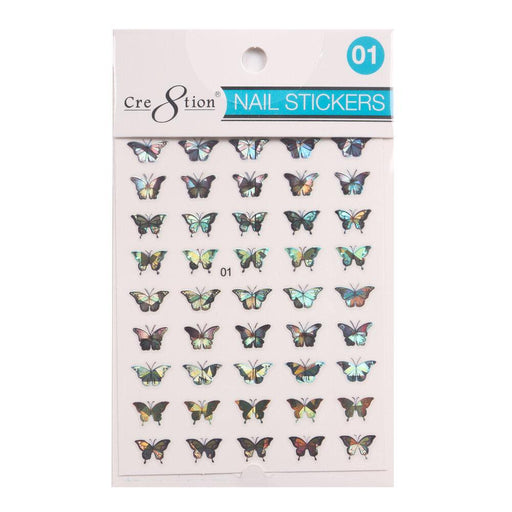 Cre8tion Nail Art Sticker Butterfly (42 Styles)