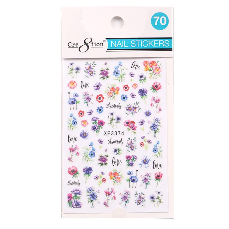Cre8tion Nail Art Sticker Flower (26 Styles)