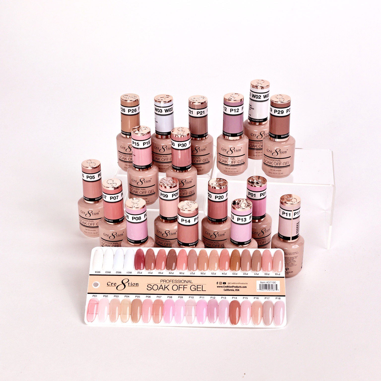 Cre8tion Full Set - French Gel Collection 36 Colors