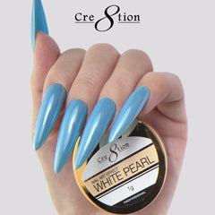 Cre8tion White Pearl Chrome Nail Art Effect 1g